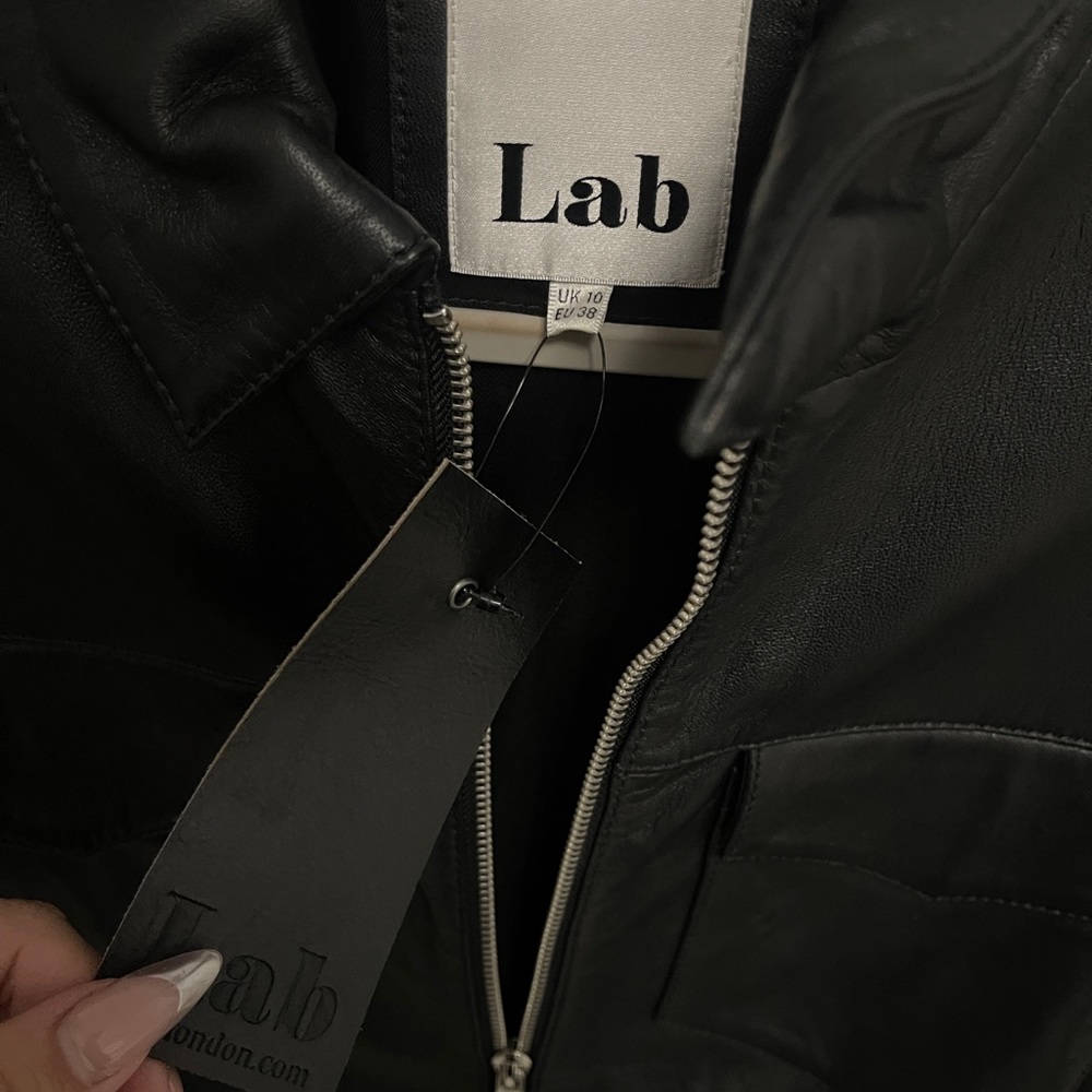 Lab Leather tie waist jumpsuit in black - Picture 6 of 7